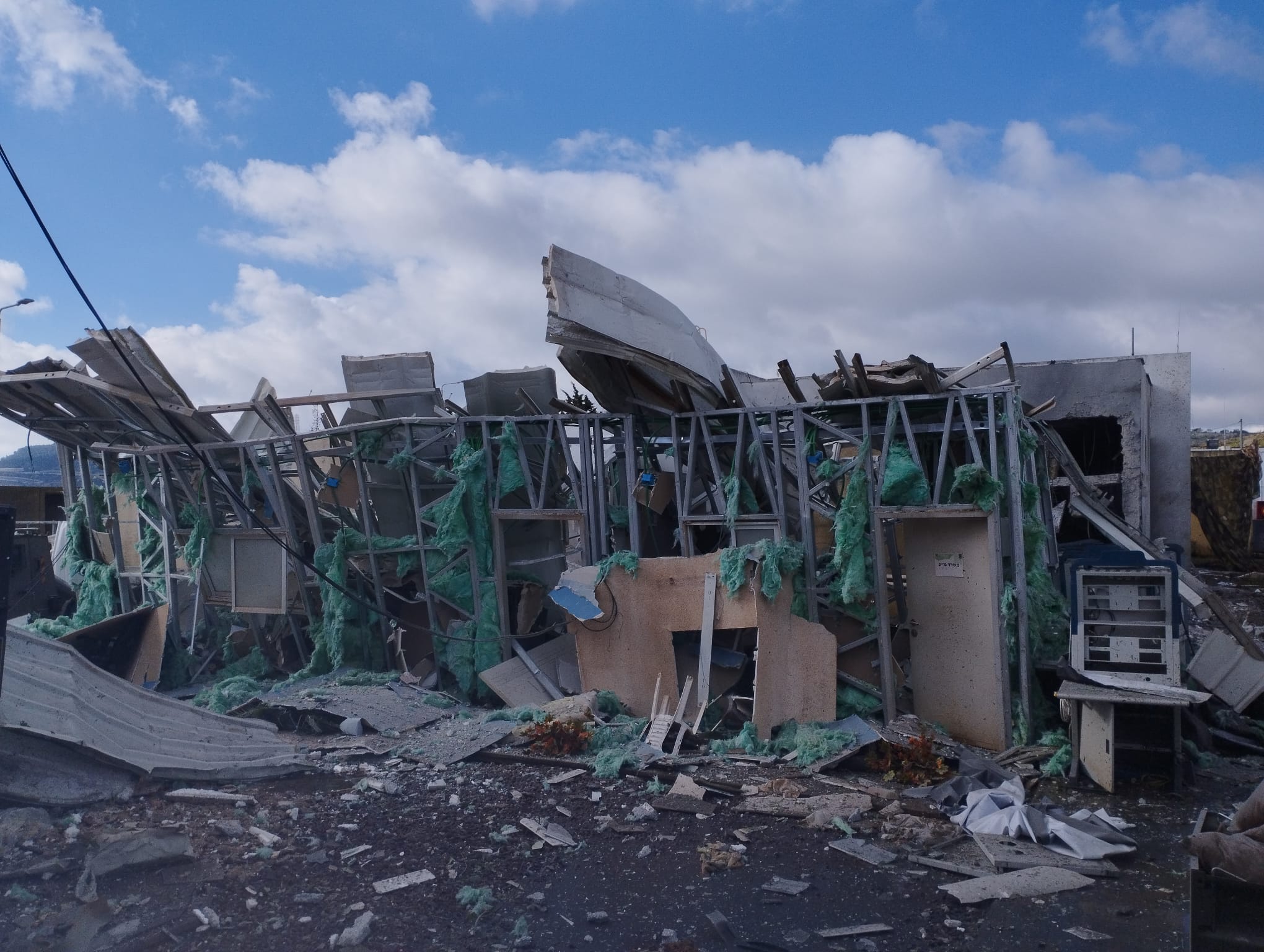 פגיעת בורקאן במצפה עדי